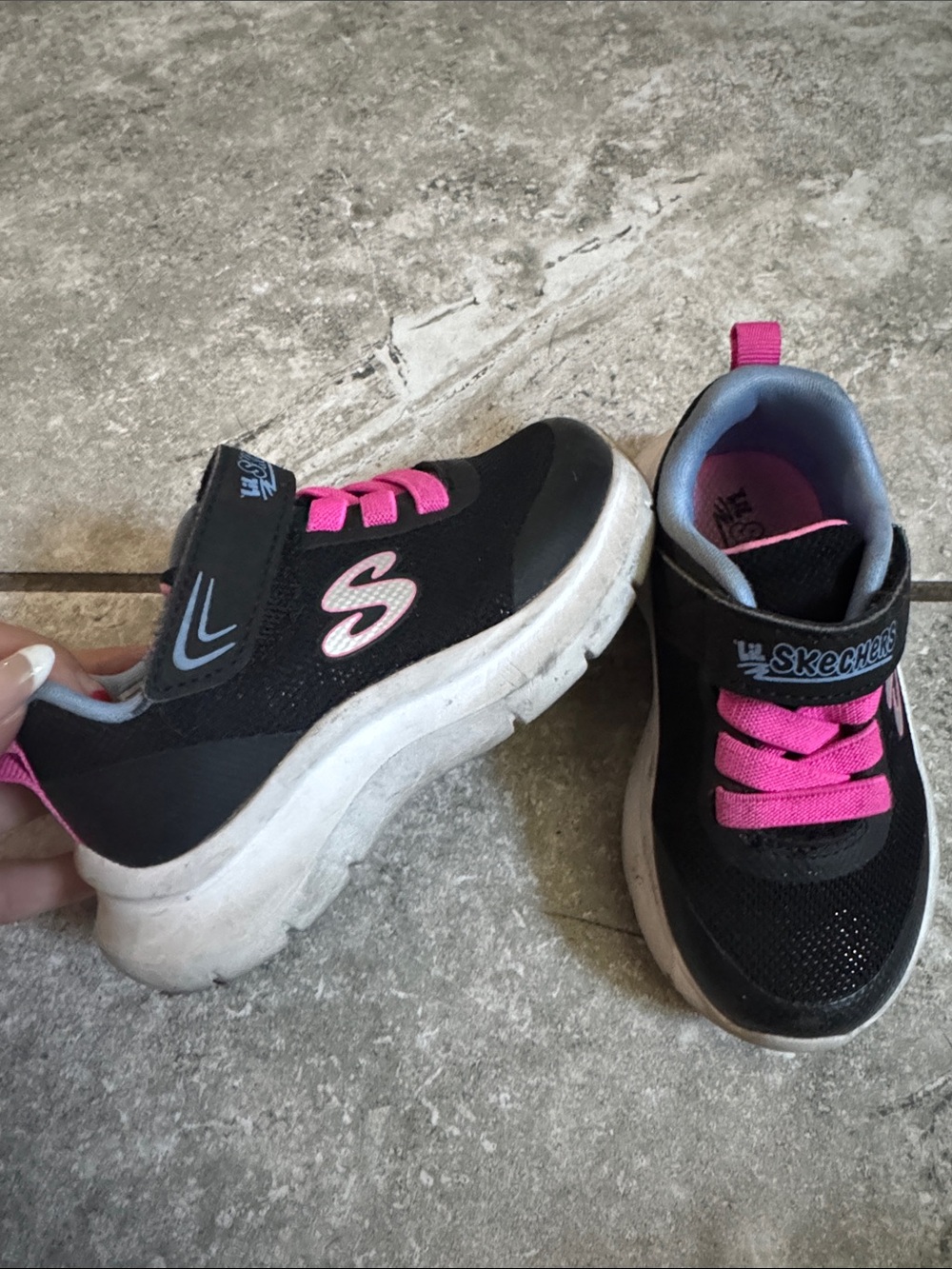 Skechers Kids Black and Pink toddler shoes